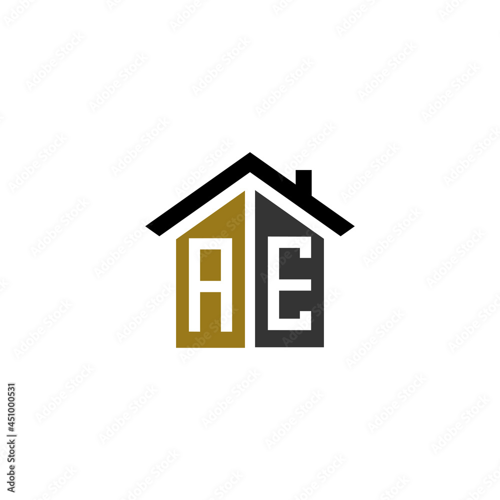 ae home logo design vector luxury linked ae home logo design vector luxury linked