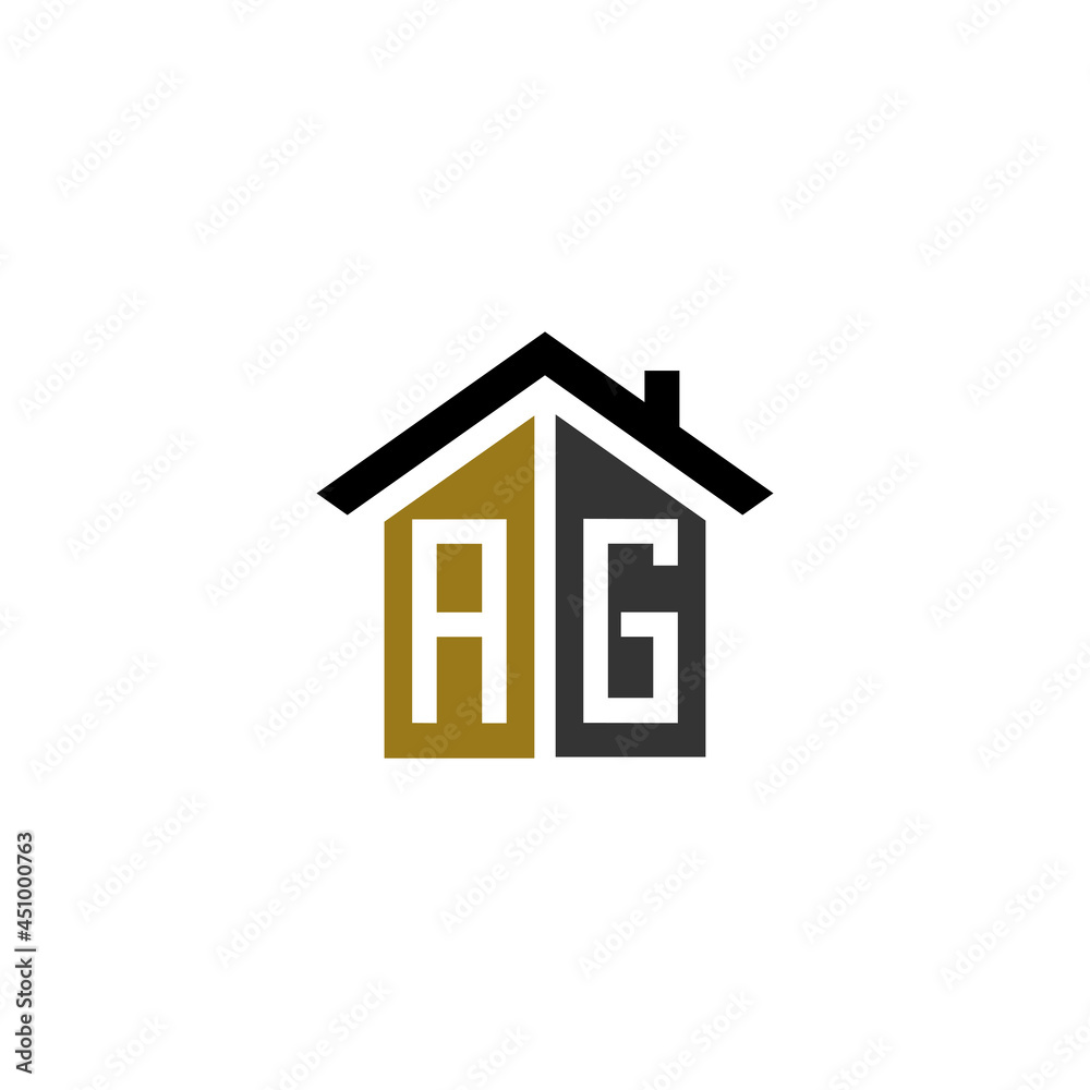 ag home logo design vector luxury linked ag home logo design vector luxury linked