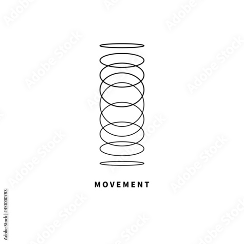 Logo movement. Coaching icon.
