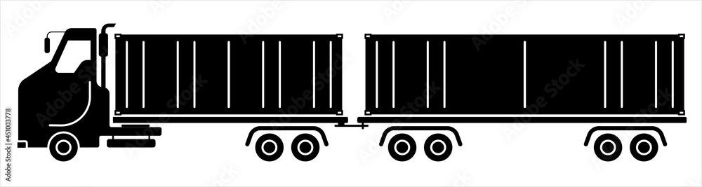 Container Shipping Truck Icon Container Shipping Truck Icon