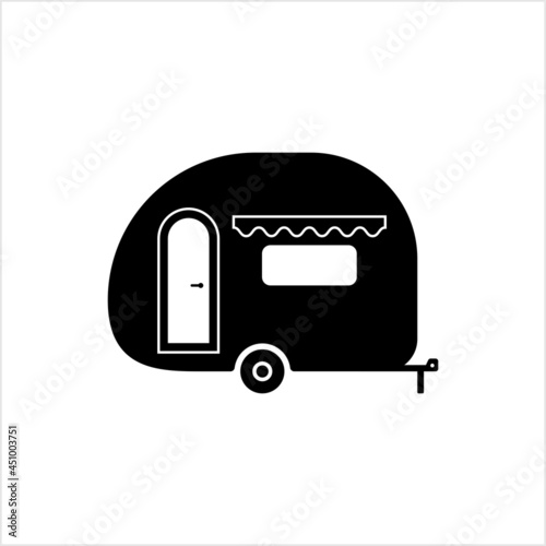 Caravan Icon, Travel Trailer, Camper Icon, Towed Trailer, Travel Trailer, Tourer,