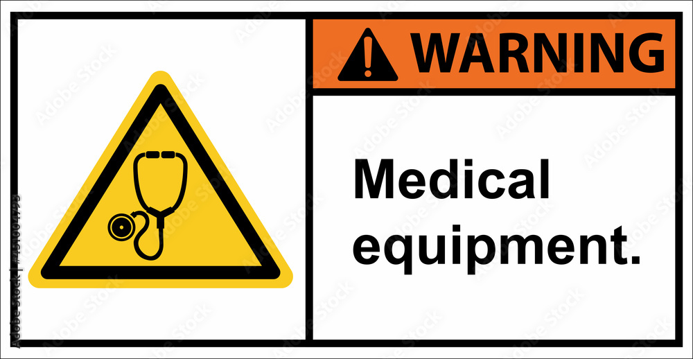 medical symbol medical equipment sign.Warning sign.