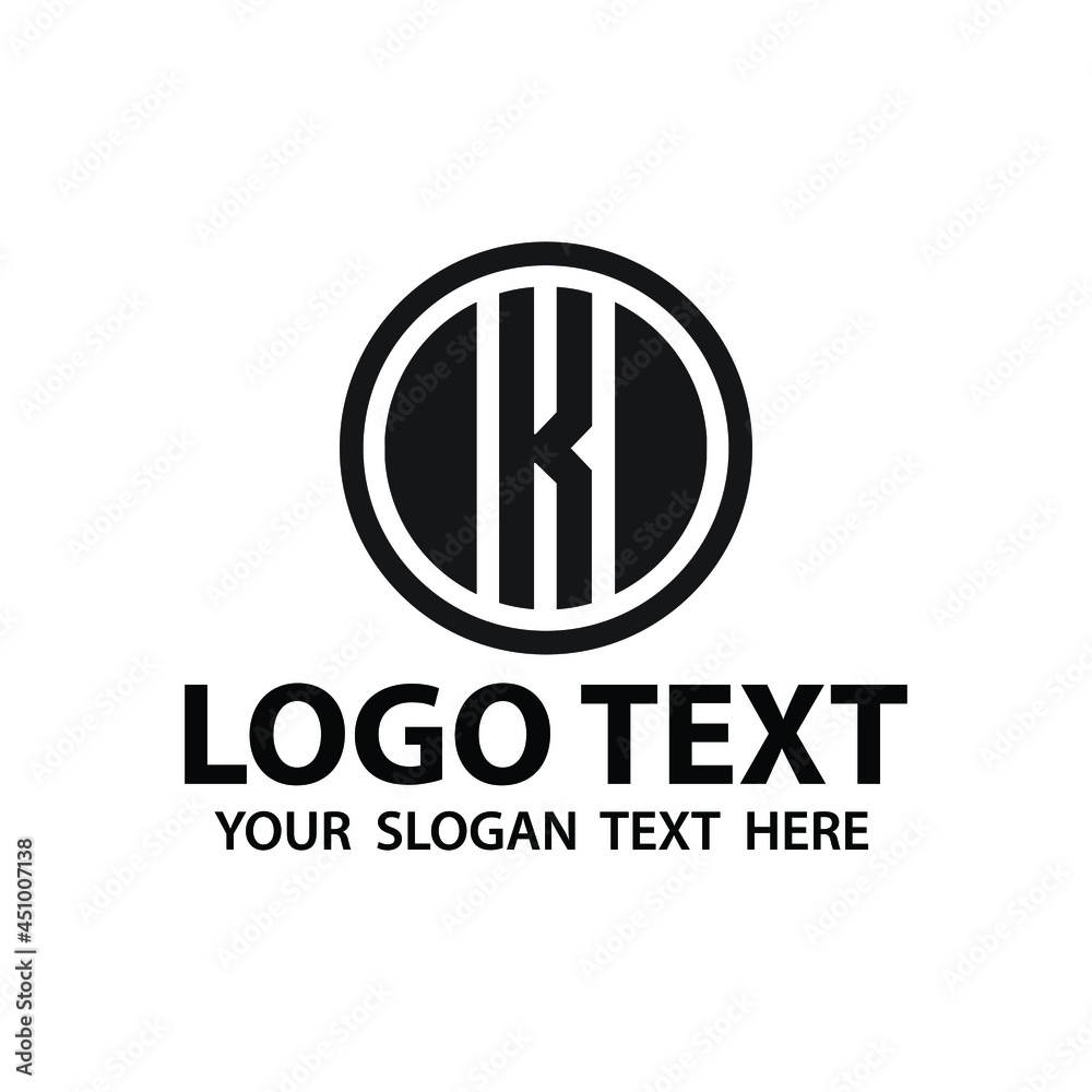 K letter Abstract logo template - circle K sign vector K letter Abstract logo template - circle K sign vector