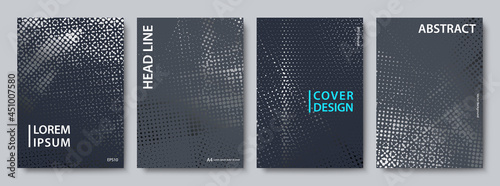 Set of Modern Grunge Backgrounds. Silver Foil Texture. Vector Cover Design Templates.