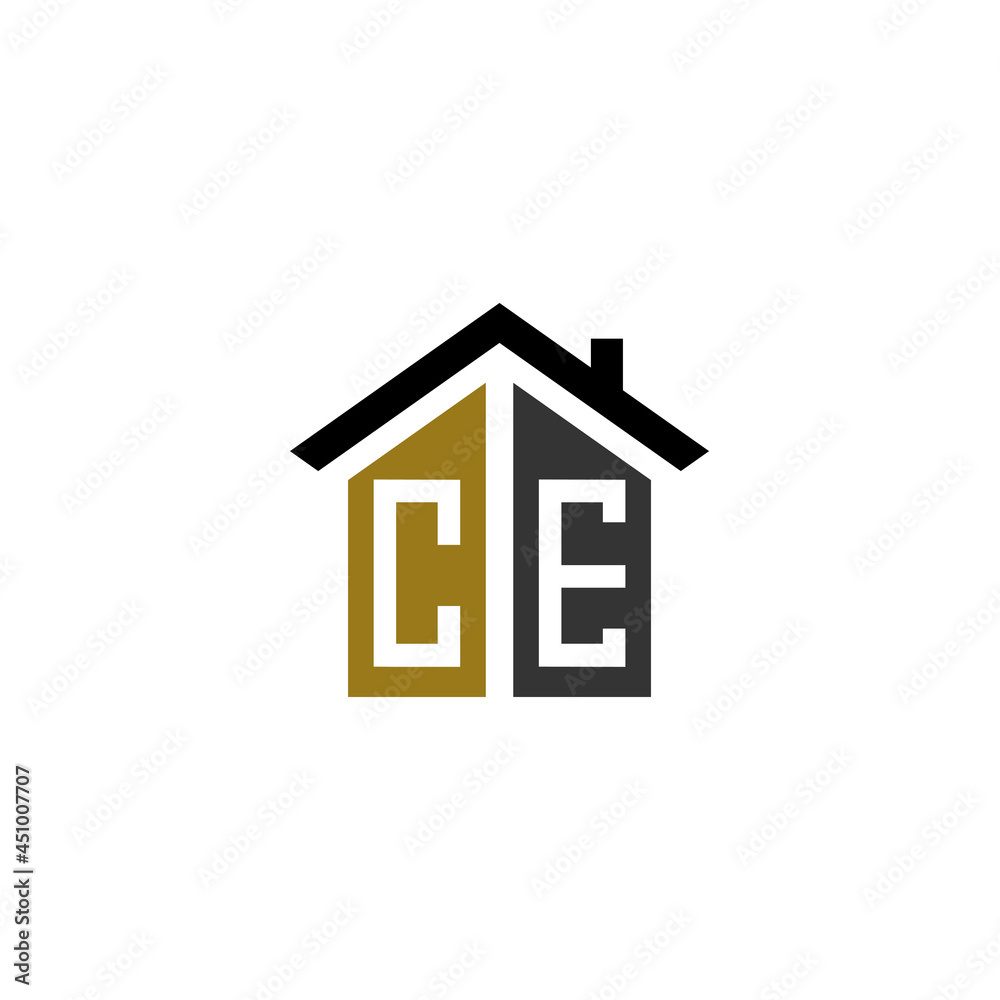 ce home logo design vector luxury linked ce home logo design vector luxury linked