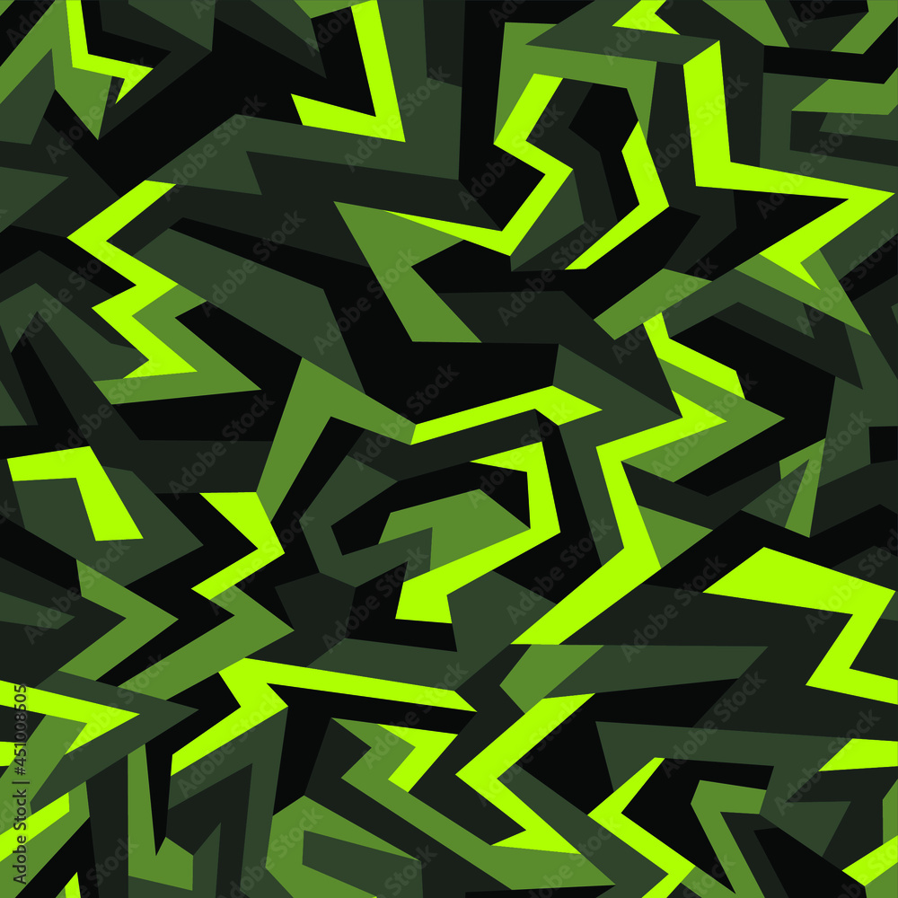 Geometric abstract urban camouflage texture seamless pattern. Modern camo polygonal background for fabric and fashion print. Vector illustration. Geometric abstract urban camouflage texture seamless pattern. Modern camo polygonal background for fabric and fashion print. Vector illustration.