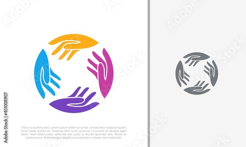 Global Community Logo Icon Elements Template. Community human Logo template vector. Community health care. Abstract Community logo © harika013