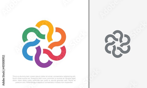 Global Community Logo Icon Elements Template. Community human Logo template vector. Community health care. Abstract Community logo