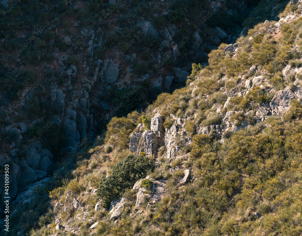 ravine in a mountain in southern Spain