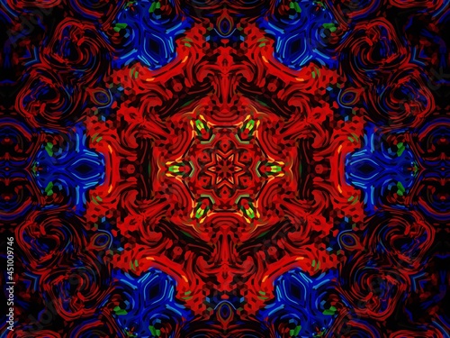 Abstract Kaleidoscope Digital Art Background Wallpaper