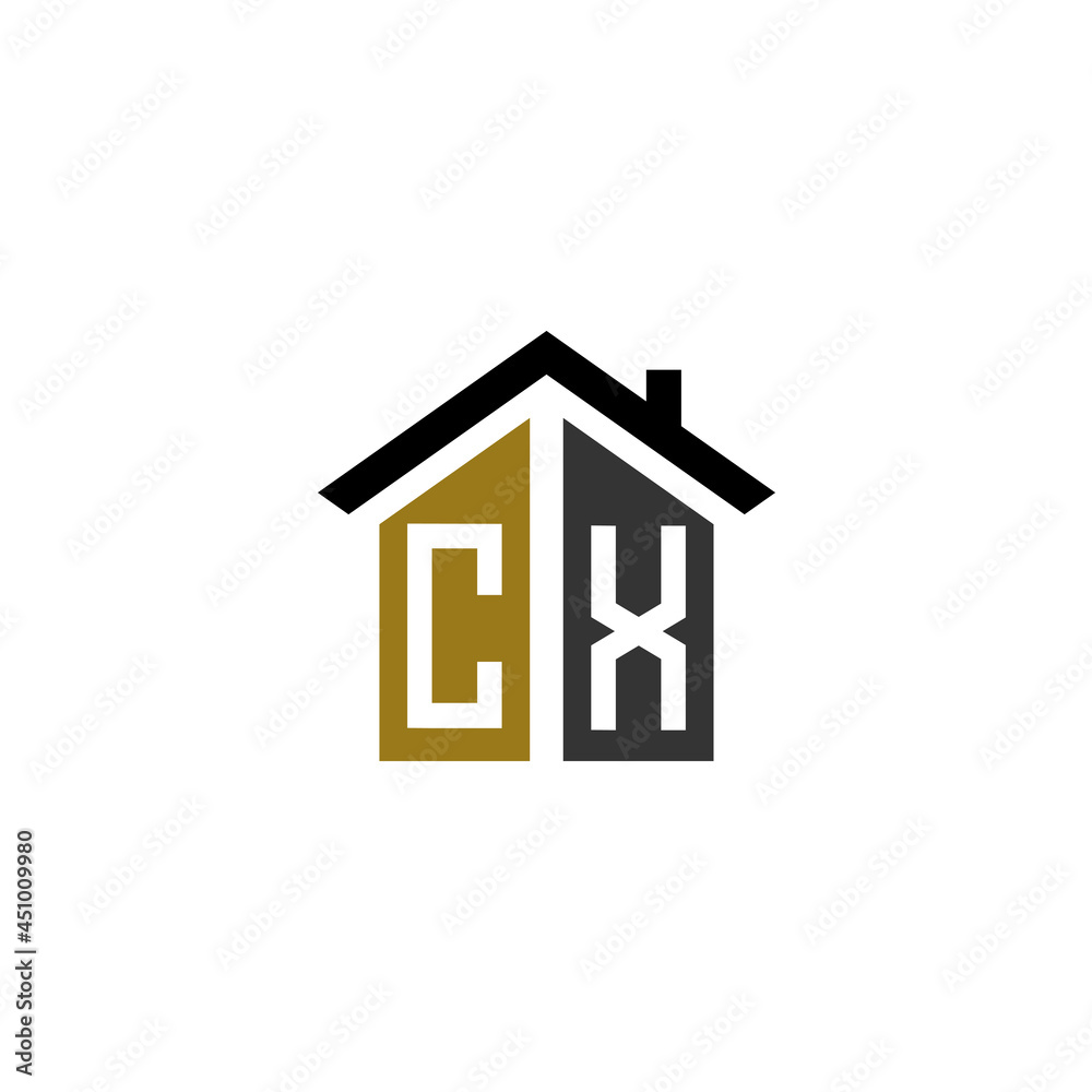 cx home logo design vector luxury linked cx home logo design vector luxury linked