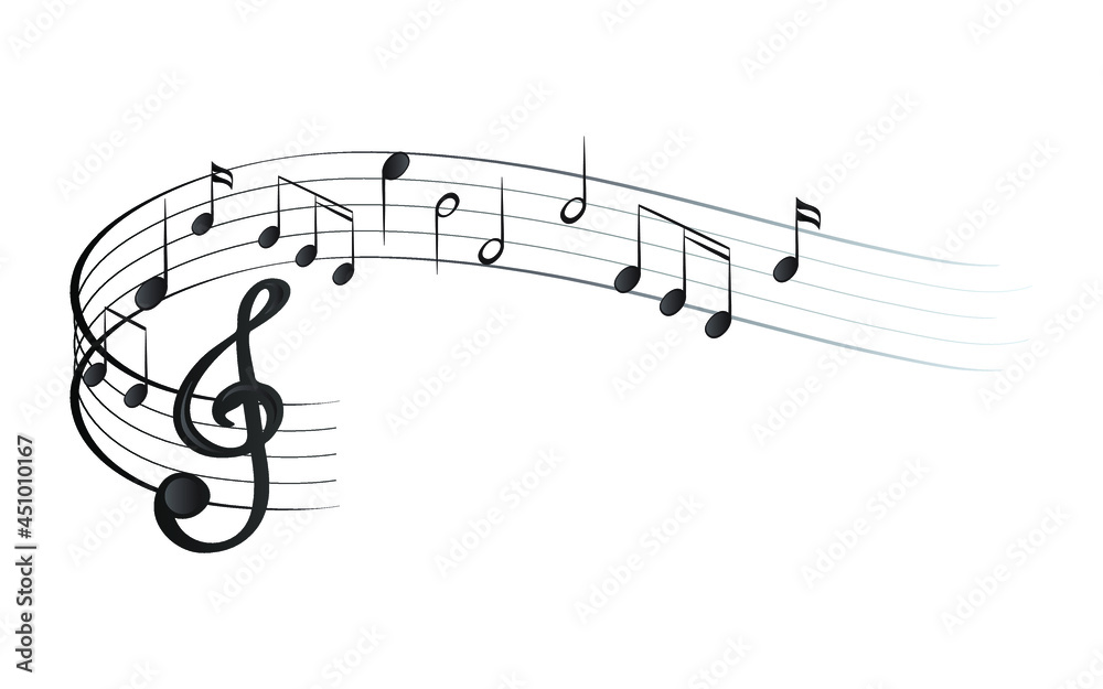 Music note background vector png Stock Vector | Adobe Stock