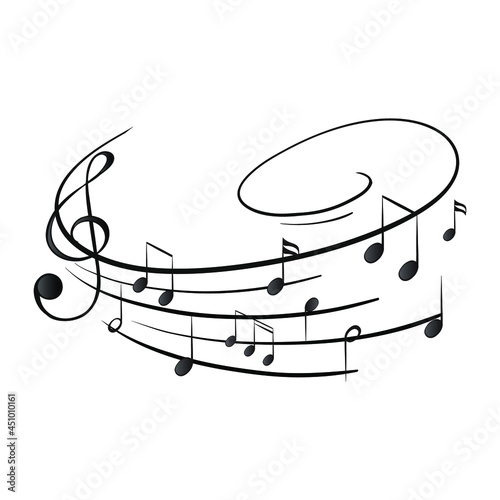 Music note background vector png