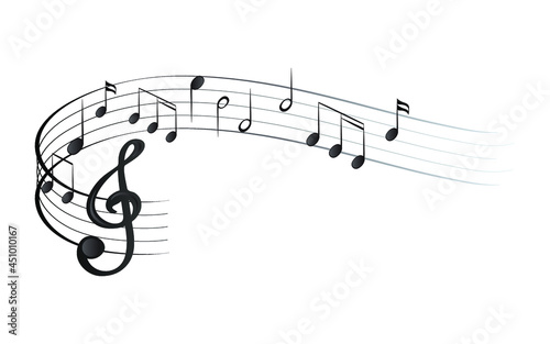 Music note background vector png