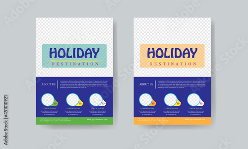 Travel poster or flyer pamphlet brochure design layout A4