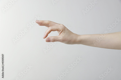 Close up of woman holding something