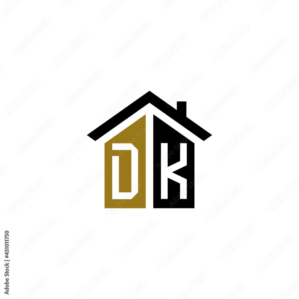dk home logo design vector luxury linked dk home logo design vector luxury linked