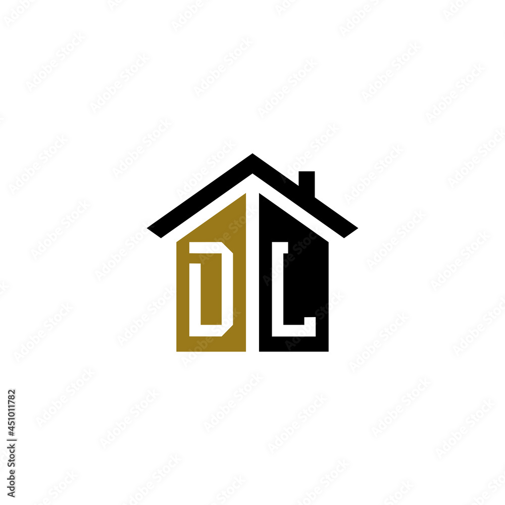 dl home logo design vector luxury linked dl home logo design vector luxury linked