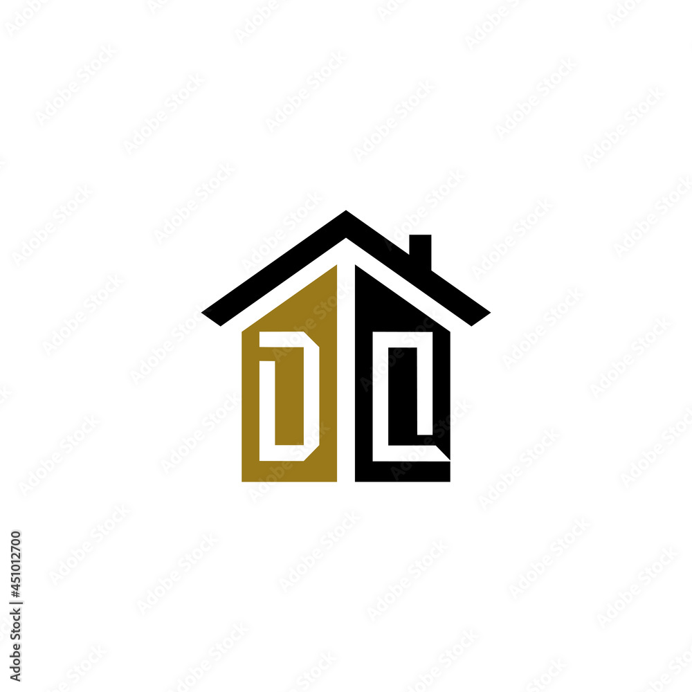 dq home logo design vector luxury linked dq home logo design vector luxury linked