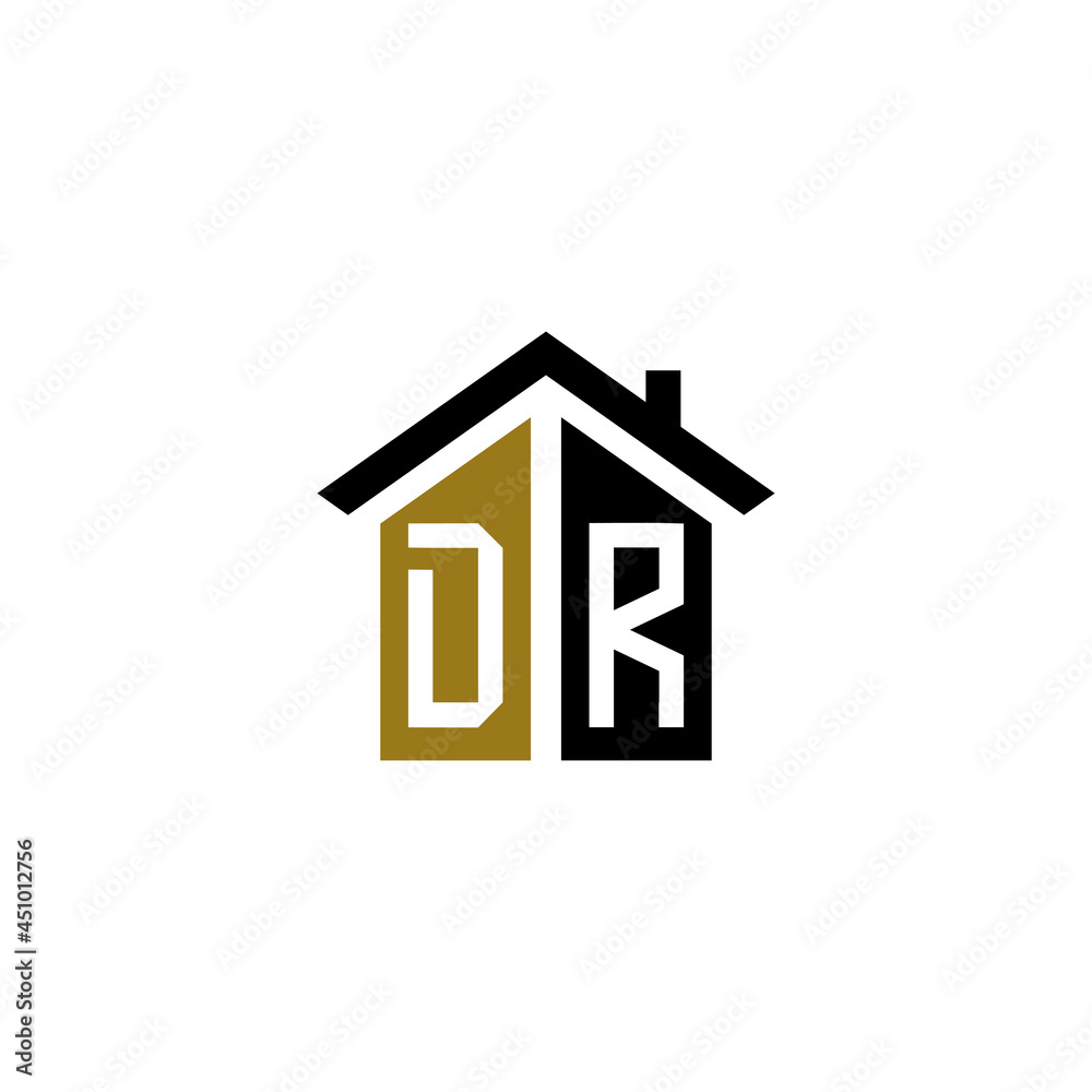 dr home logo design vector luxury linked dr home logo design vector luxury linked