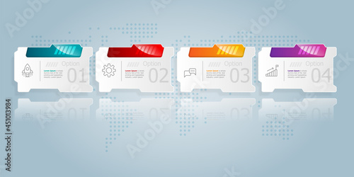 tab bar horizontal infogrphics element presentation