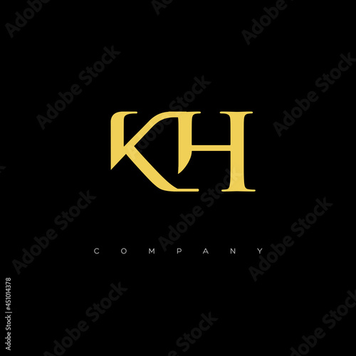 Initial KH logo design vector
