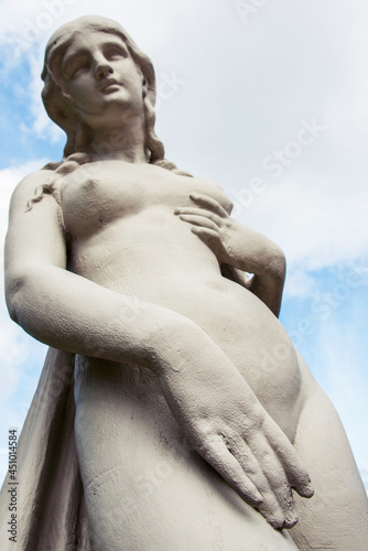 Obraz na płótnie Abstract image of Aphrodite's hand closing her vagina. Aphrodite (Venus), goddess of beauty and love, the standard of feminine beauty. (menstruation, venereal diseases - concept) w salonie