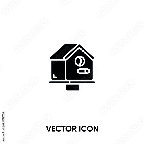 Bird house vector icon. Modern, simple flat vector illustration for website or mobile app.Nest symbol, logo illustration. Pixel perfect vector graphics 