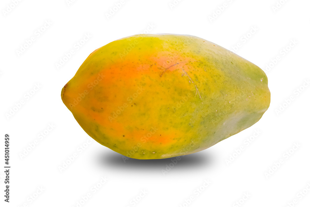 ripe papaya isolated on a white background ripe papaya isolated on a white background