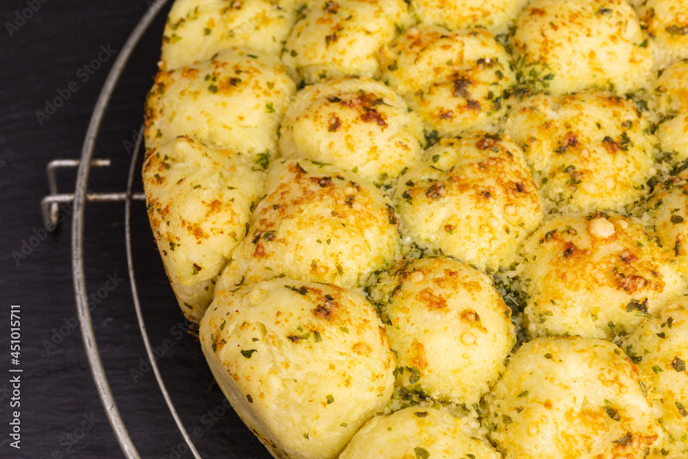 freshly baked yeast bubble bread with parmesan cheese and parsley freshly baked yeast bubble bread with parmesan cheese and parsley
