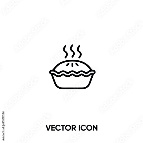 Pie vector icon. Modern, simple flat vector illustration for website or mobile app.Cake symbol, logo illustration. Pixel perfect vector graphics	