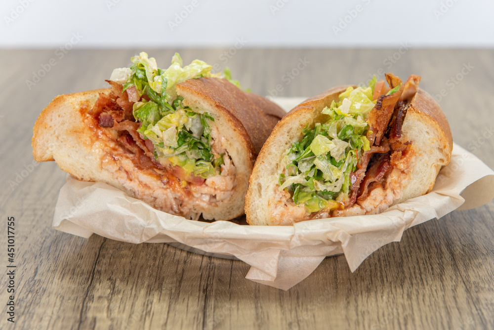 Gorgonzola sandwich cut in half for easy handling while eating this delicious meal Gorgonzola sandwich cut in half for easy handling while eating this delicious meal
