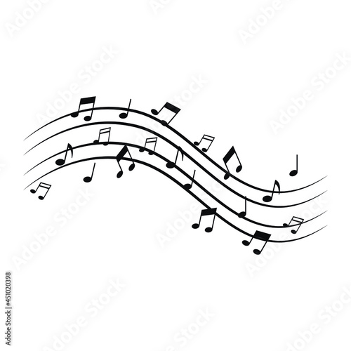Music note background vector png