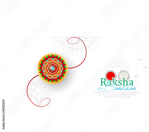 Vector Illustration of Happy Rakhi Festival Greeting Background.