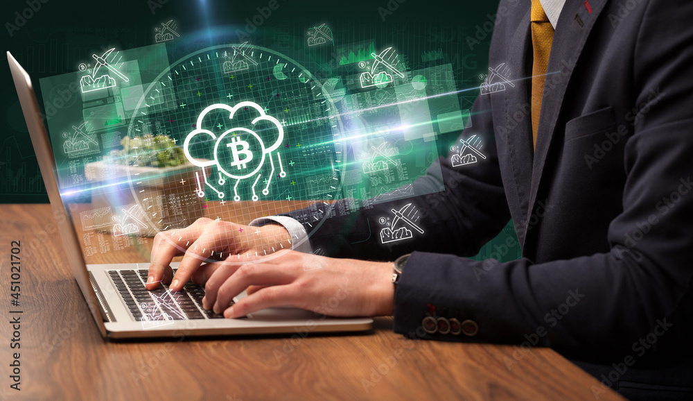business hand working in stock market business hand working in stock market