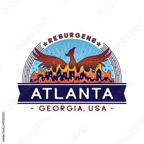 Atlanta logotype. City of Atlanta Vector Design Template.