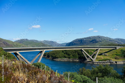 Kylesku Bridge in Sutherland North West Highlands of Scotland photo