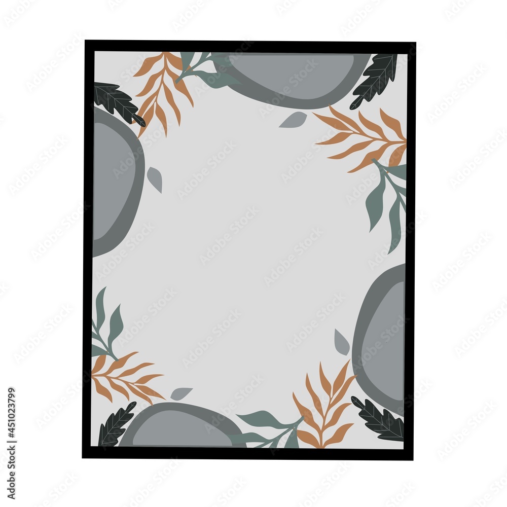 Fototapeta premium contemporary art posters in pastel colors. Abstract geometric elements and strokes, decorative trees, Great design for social media, postcards, prints.