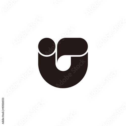 letter u bubble talk education symbol logo vector