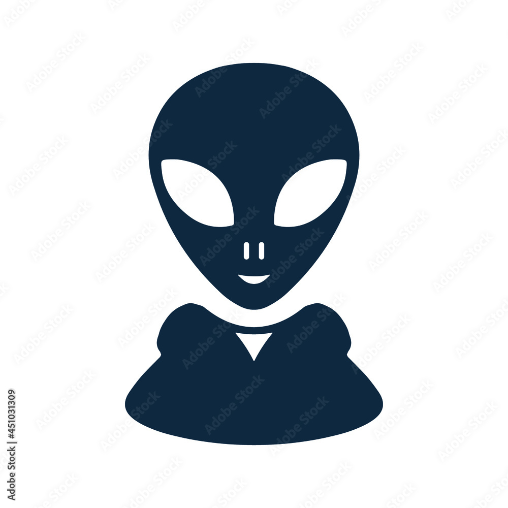 Alien, creature icon. Simple editable vector design isolated on a white background. Alien, creature icon. Simple editable vector design isolated on a white background.