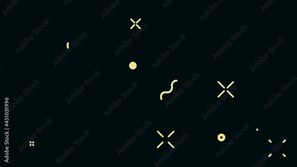 Motion trendy graphic. Geometric pattern. Dynamic banner. Seamless looping. Footage with decorative mobile forms, abstract simple shapes on a dark background. Video with glowing circles, neon lines Motion trendy graphic. Geometric pattern. Dynamic banner. Seamless looping. Footage with decorative mobile forms, abstract simple shapes on a dark background. Video with glowing circles, neon lines