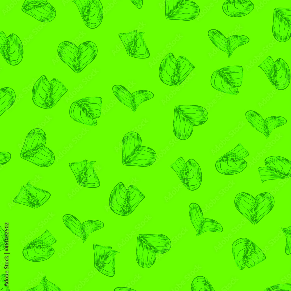 Green leaves pattern background with hand drawn style. seamless pattern green leaf. seamless background Green leaves pattern background with hand drawn style. seamless pattern green leaf. seamless background