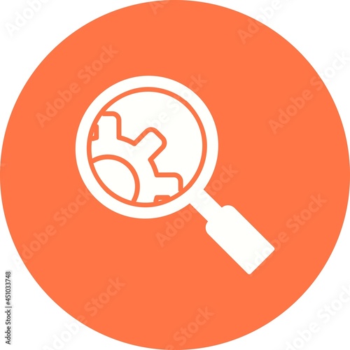 Research Glyph Circle Icon Design