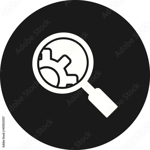 Research Glyph Inverted Icon Design