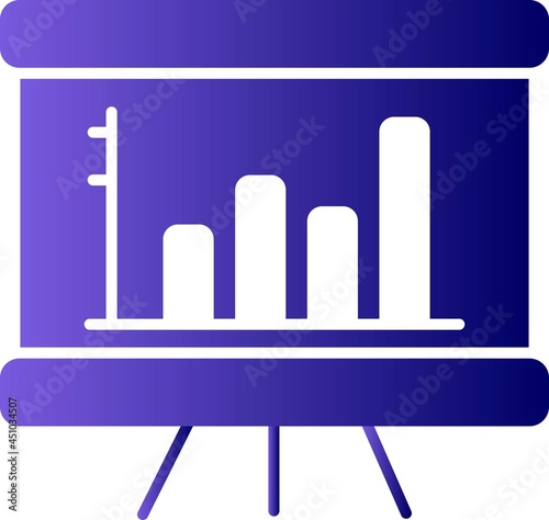 Barchart Glyph Gradient Icon Design