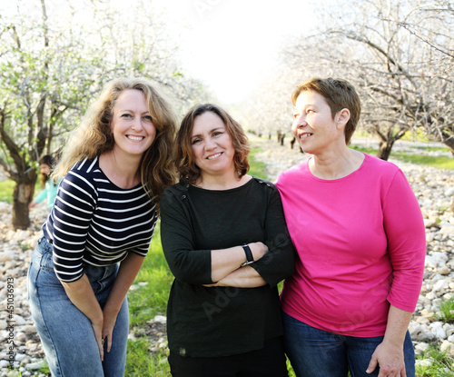 Group of mature female friends outdoors