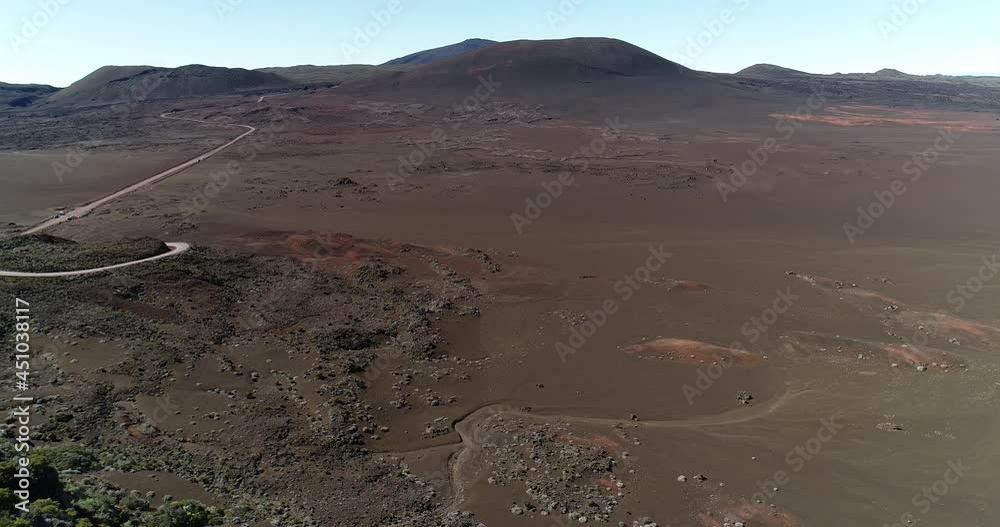 Le volcan le Piton de la Fournaise sur l'Ile de La Réunion