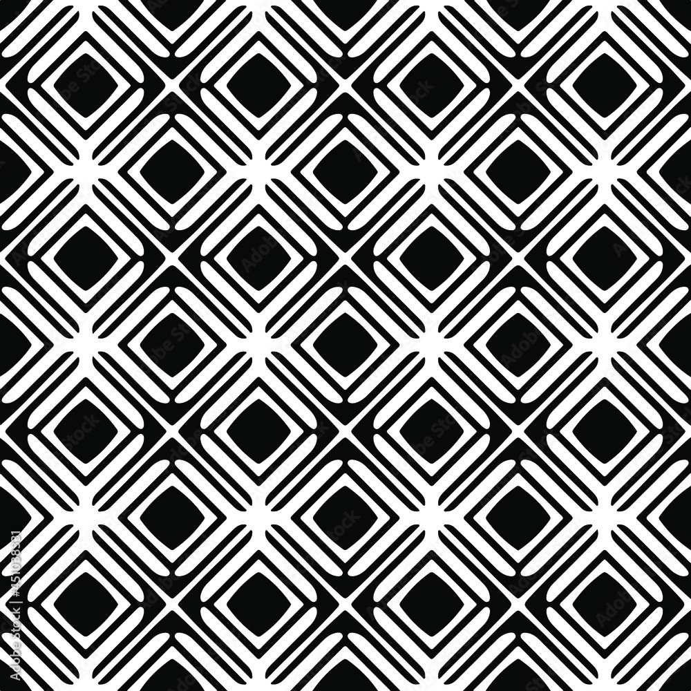 Seamless vector pattern in geometric ornamental style. Black ornament.
Seamless vector pattern in geometric ornamental style. Black ornament.