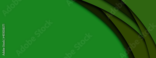 Modern geometric background with green layers for banner