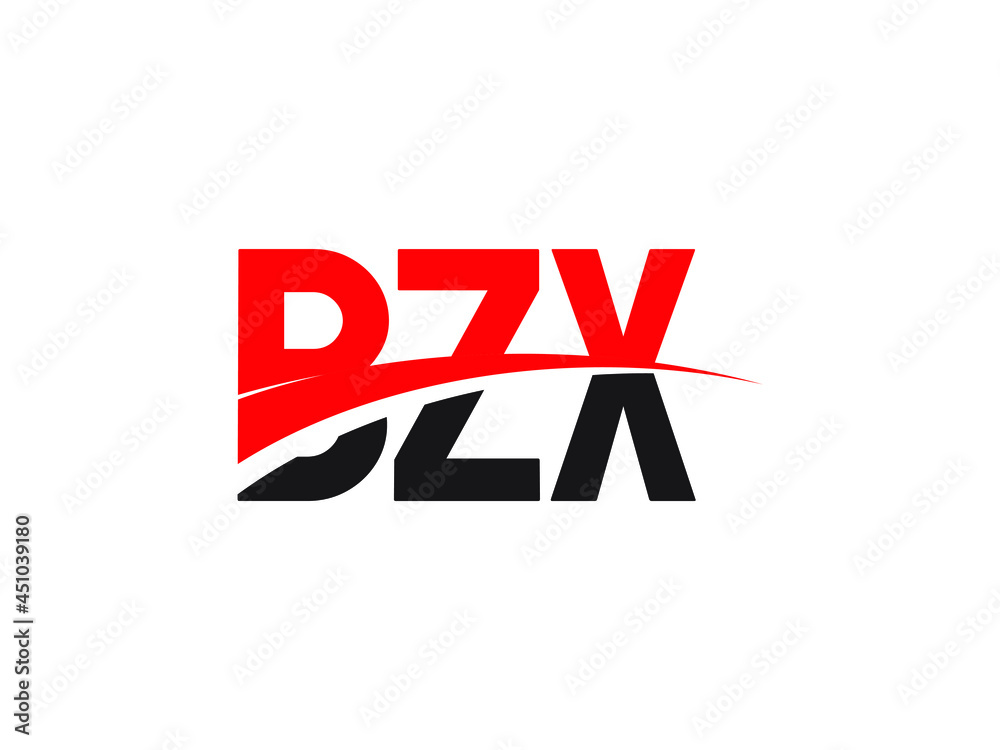 BZX Letter Initial Logo Design Vector Illustration